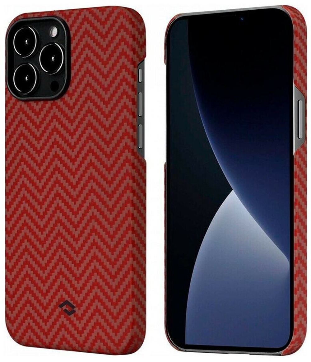 Чехол IPhone 13 Pro (KI1307P) Pitaka MagEZ Case 2 red orange