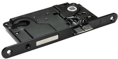 Замок с ригелем под ключевой цилиндр L1885 черный