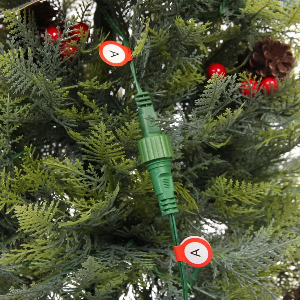 Ёлка светодиодная в горшке «Лесная радость» 90 см, (260 веток) 80 ламп LED, цвет свечения-Теплый белый