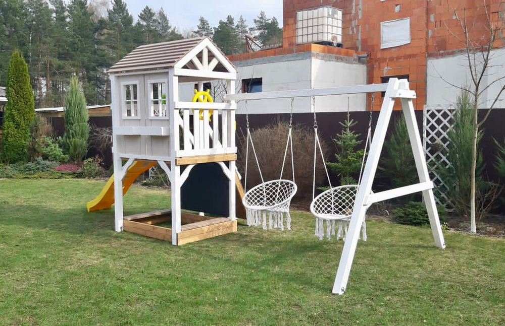 Детский домик с качелями "Прованс"