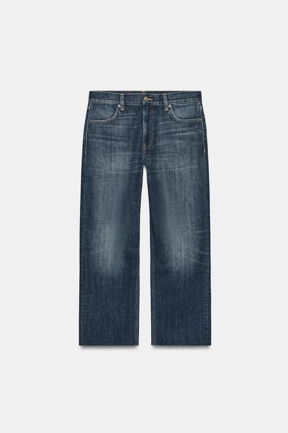 ZARA ДЖИНСЫ ZW COLLECTION LOOSE С НИЗКОЙ ПОСАДКОЙ, СИНИЙ