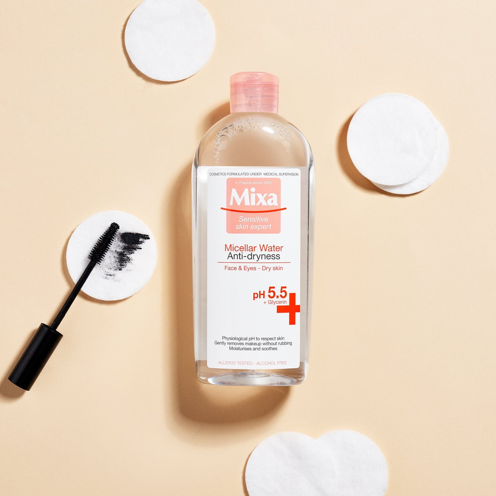 MIXA Anti-Dryness - мицеллярный флюид против сухости кожи /   400  ml  / GTIN 3600550368444
