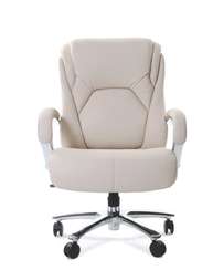 Офисное кресло Chairman 402 Россия нат.кожа/экокожа белая
