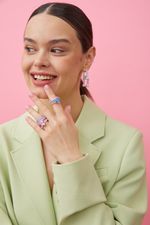 КОЛЬЦО "FALL IN LOVE LIGHT BLUE"