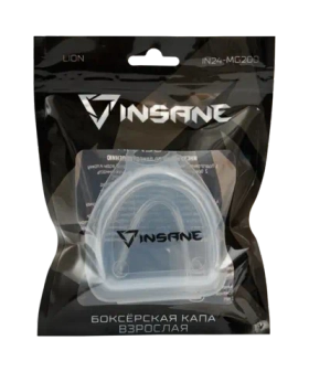 Капа 1-челюстная взрослая INSANE LION, прозрачный, с футляром