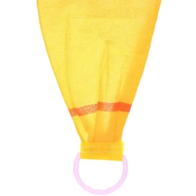 Мочалка для тела жёсткая «Premium - Rikkotto», цвет жёлтый, 20*120см (ZIP пакет)