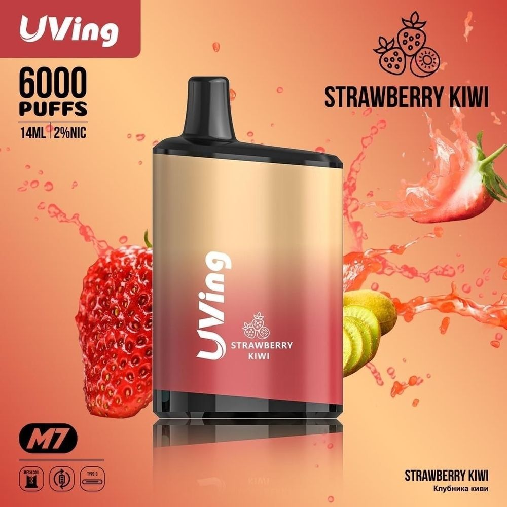 Uving M7 Strawberry kiwi Клубника-киви 6000 купить в Москве с доставкой по России