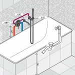 Смеситель для ванны PAINI Cox 78PJSET26911BATH матовое золото
