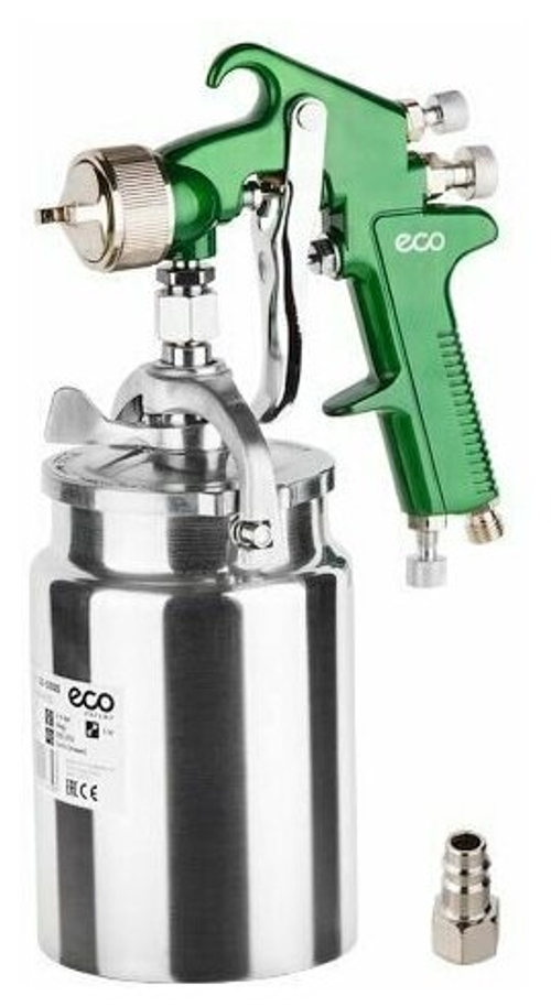 Краскораспылитель ECO SG-5000 HVLP, сопло ф 1.7 мм, нижн. бак 1000 мл (EC1533-17)