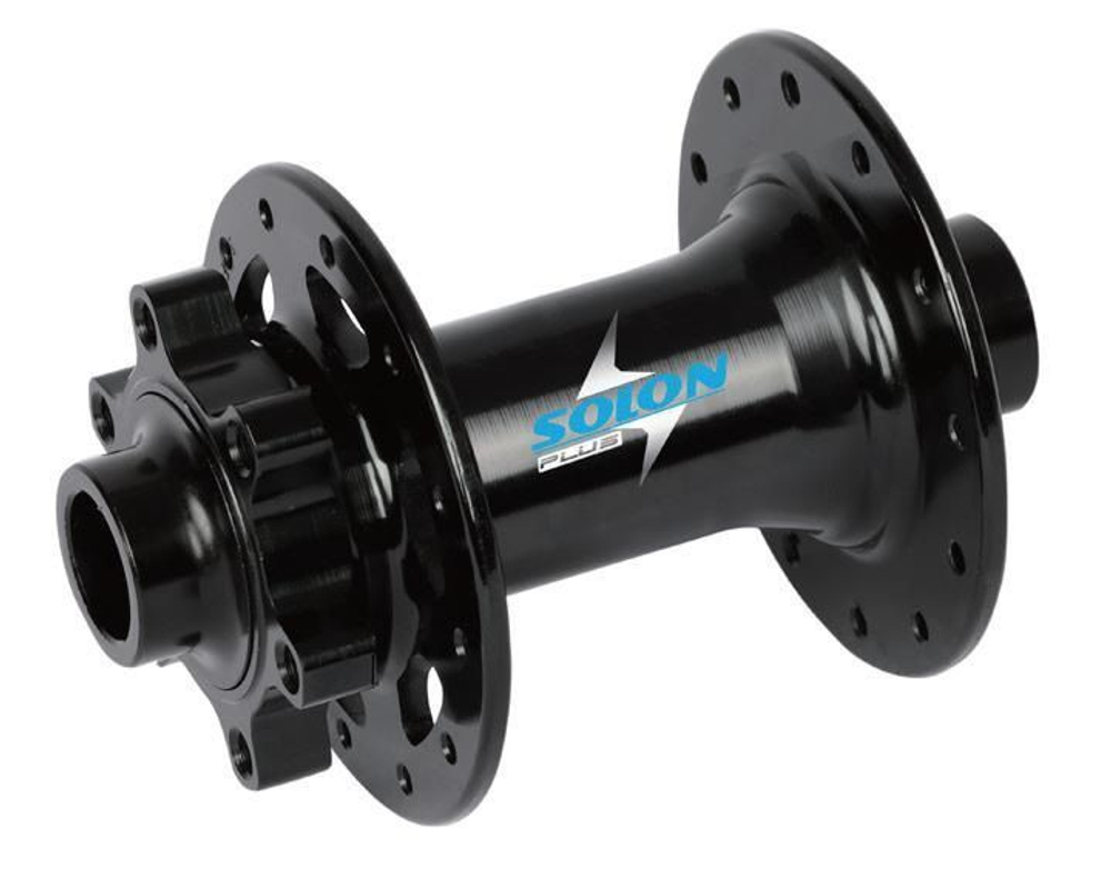 Втулка передняя Solon DH928TF 32H DISC M15*100mm,ось 15мм,черная,крепл.IS6,2промподшипника