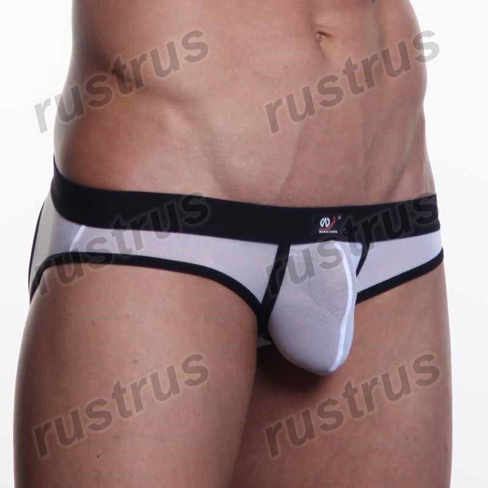 Мужские трусы слипы белые WANGJIANG WG00120