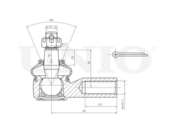 Наконечник рулевой UNIO SSP-10056