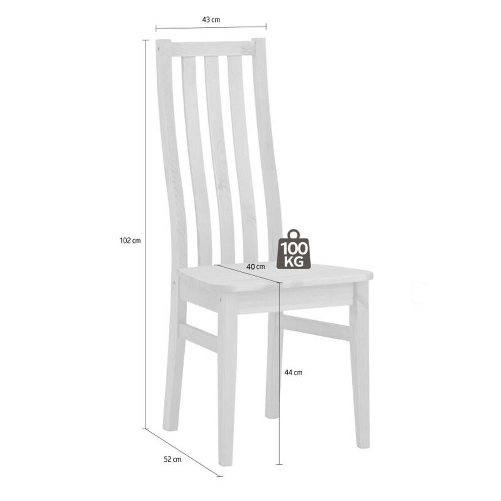 Стулья «Луиза» белый воск комплект из 2штук