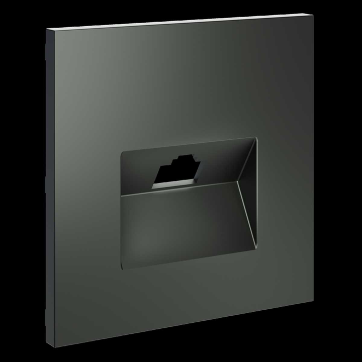 Накладка для розетки компьютерной RJ45 кат.6 S70 (титан) Voltum VLS001306