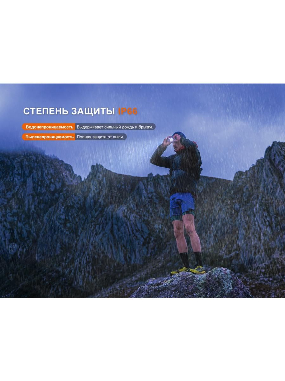 Фонарь Fenix налобный HL12R V2.0 серый 500 люмен