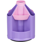 Органайзер СТАММ "Mini Desk" вращающийся, фиолетовый/розовый