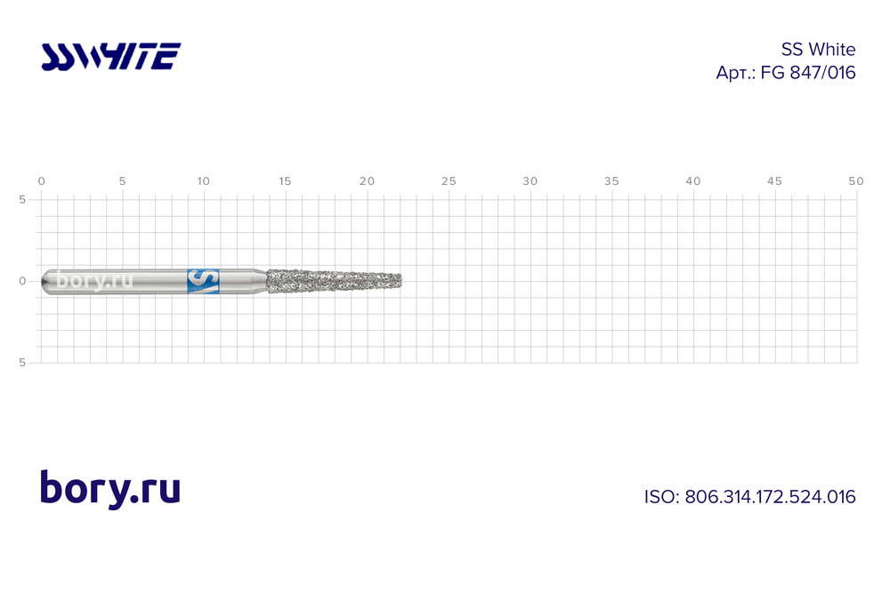 Бор алмазный «SS WHITE» - FG 847/016