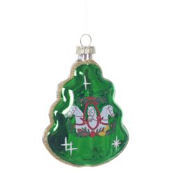 GAEM Украшение новогоднее "Елочка с лошадками", L8 W2,5 H11 см