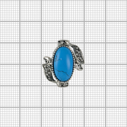 "Виньетка" кольцо в серебряном покрытии из коллекции "Самоцветы" от Jenavi