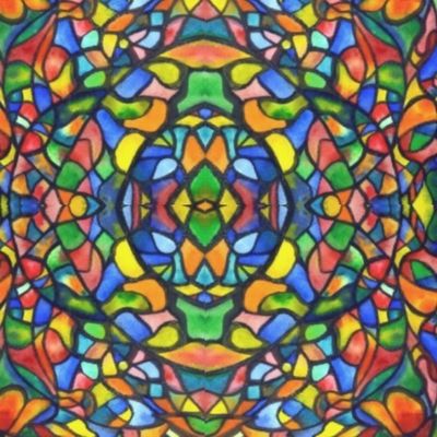 акварельная мозаика