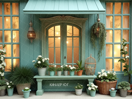 Фотофон "Бирюзовый фасад" арт. ФФ903-41