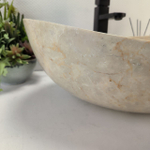 Раковина из мрамора Oval Cream OM-62837 55*37*19 100