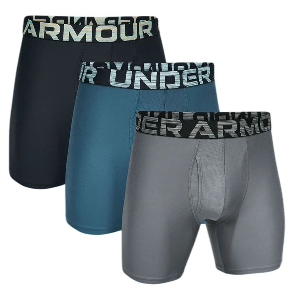 Мужские спортивные боксеры Under Armour Performance Tech 6in Boxerjock 3P - blue/grey/black