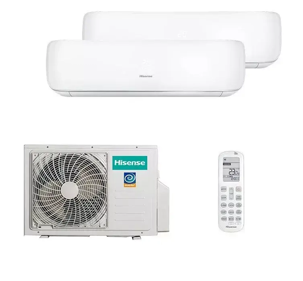 Мульти сплит-система Hisense на 2 комнаты (25+35 кв.м.) PREMIUM DESIGN R32