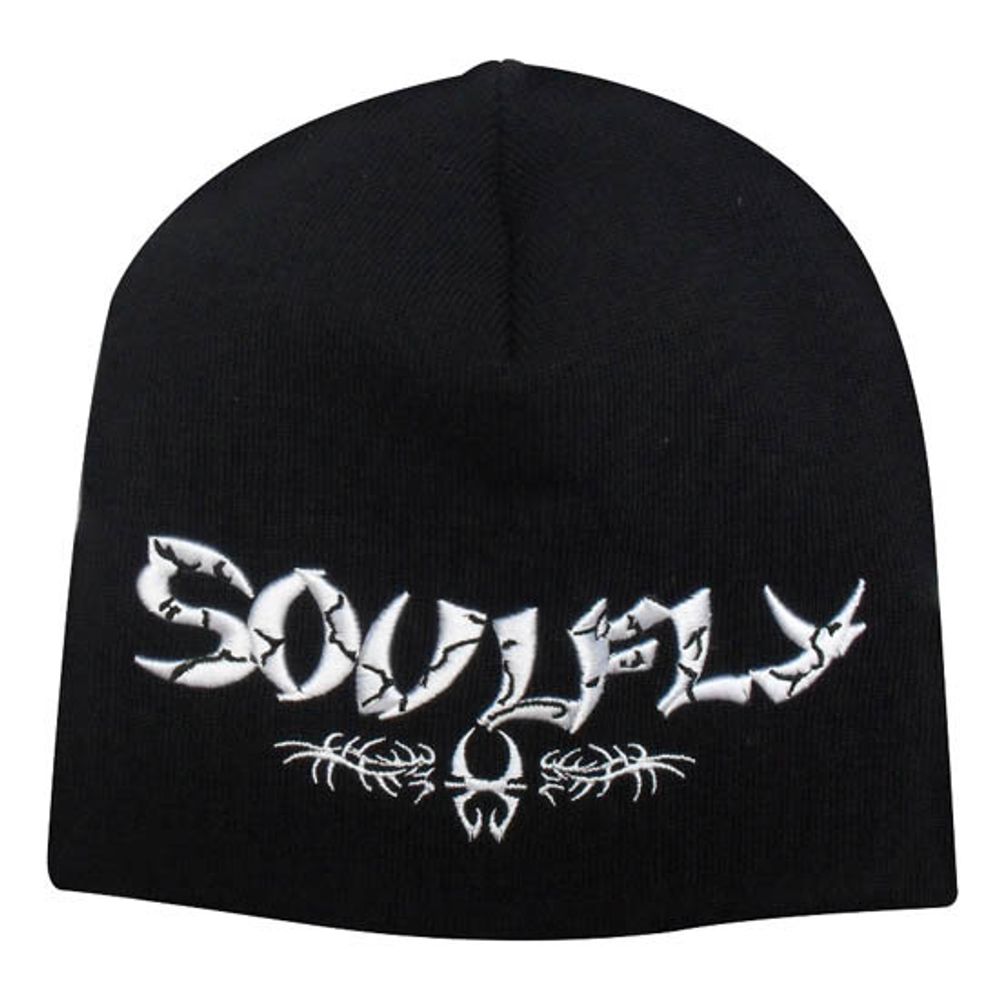 Шапка Soulfly бел. надпись +  лого