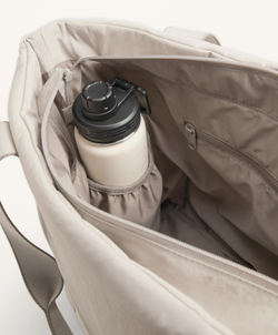 Oysho Сумка-шоппер с передним карманом, экрю