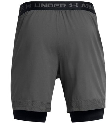Мужские теннисные шорты Under Armour Vanish Woven 2-in-1 - Castlerock/черный