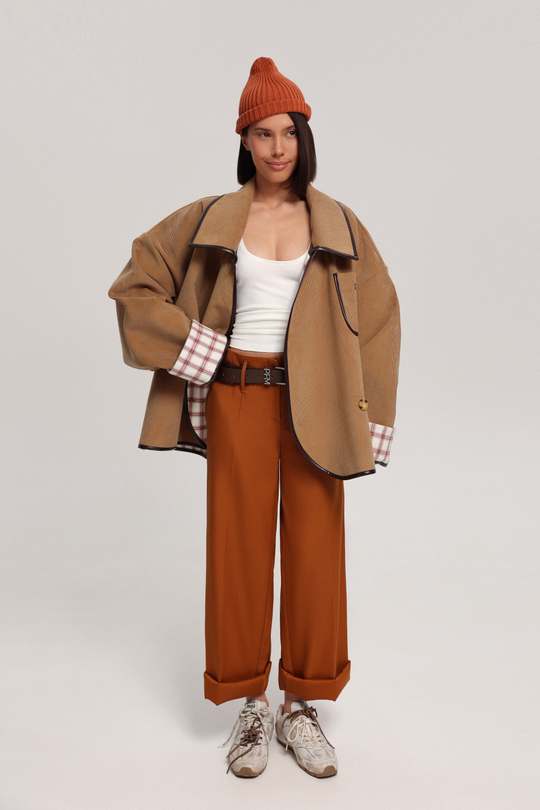 Бомбер двусторонний из вельвета