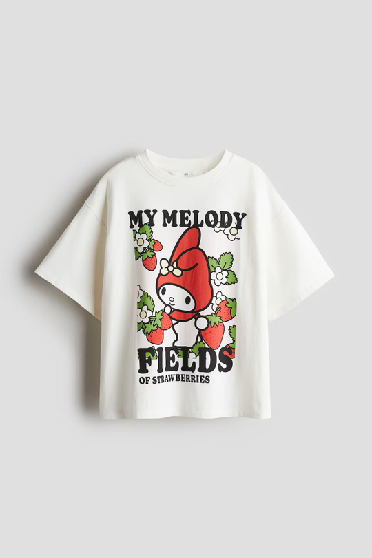 H&M Футболка с принтом, белый
