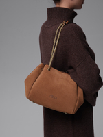 Замшевая сумка DBR 31202 светло-коричневый велюр