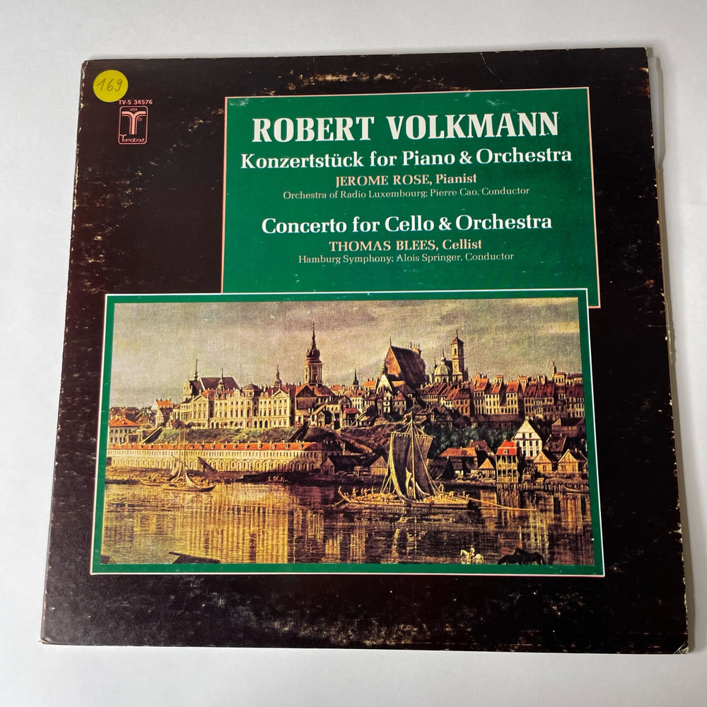 Винтажная виниловая пластинка LP Robert Volkmann, Jerome Rose, Orchestra Of Radio Luxembourg, Hamburg Symphony, Alois Springer, Konzertstuck For Piano and Orchestra (США 1975)