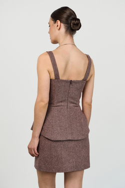 Топ корсетный шерстяной