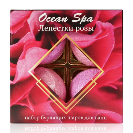 Набор бурлящих шаров для ванны Ocean Spa Лепестки розы 160 гр