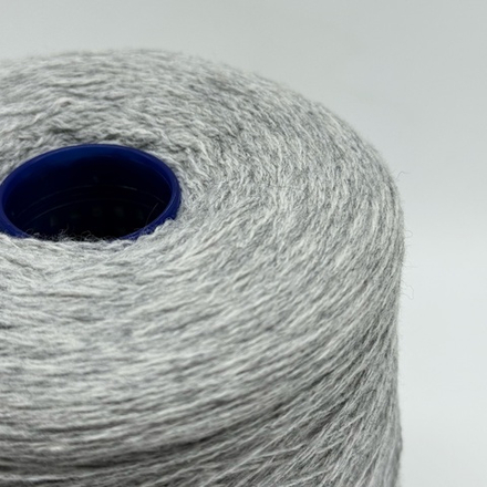 Пряжа Zegna Baruffa KENT 2/18 (100% мериносовая шерсть кардная), 900м/100гр, светло-серый меланж