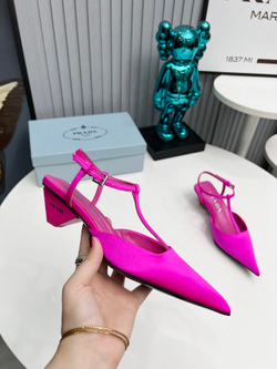 Prada Satin Slingback Pumps