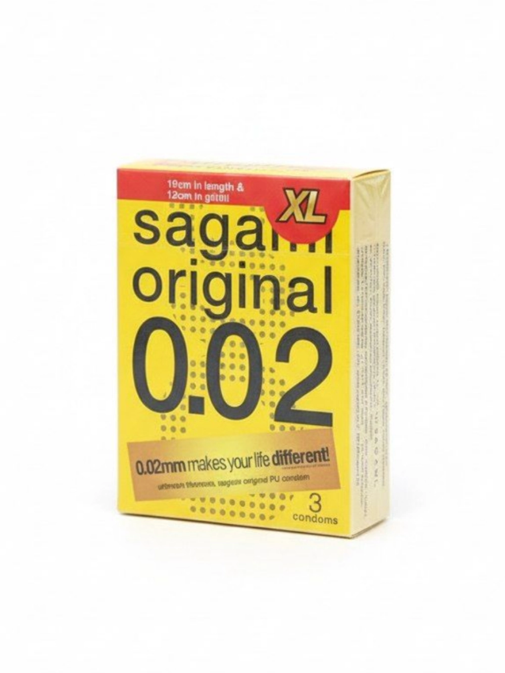 Презервативы Sagami Original 002 EXTRA LARGE (XL), полиуретан, 3 шт.