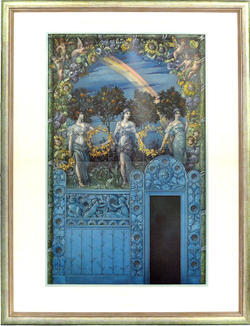 Седер Антон (Anton Seder) «Три грации». Хромолитография. 1897 г.
