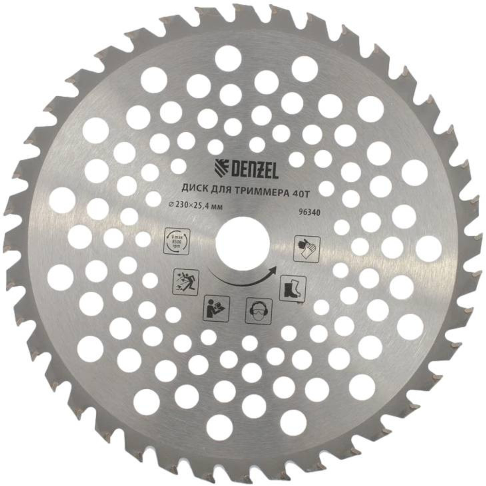 Диск для триммера Denzel 96340 40 зубьев 230х25,4 х1,3 мм