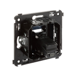 HDMI розетка одинарная в стену, тип А-А, "Avanti", "Черный квадрат"