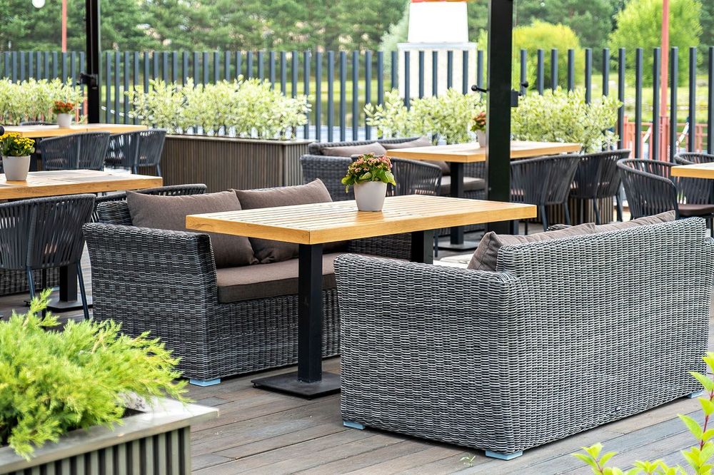 "Капучино" диван из искусственного ротанга двухместный, цвет графит