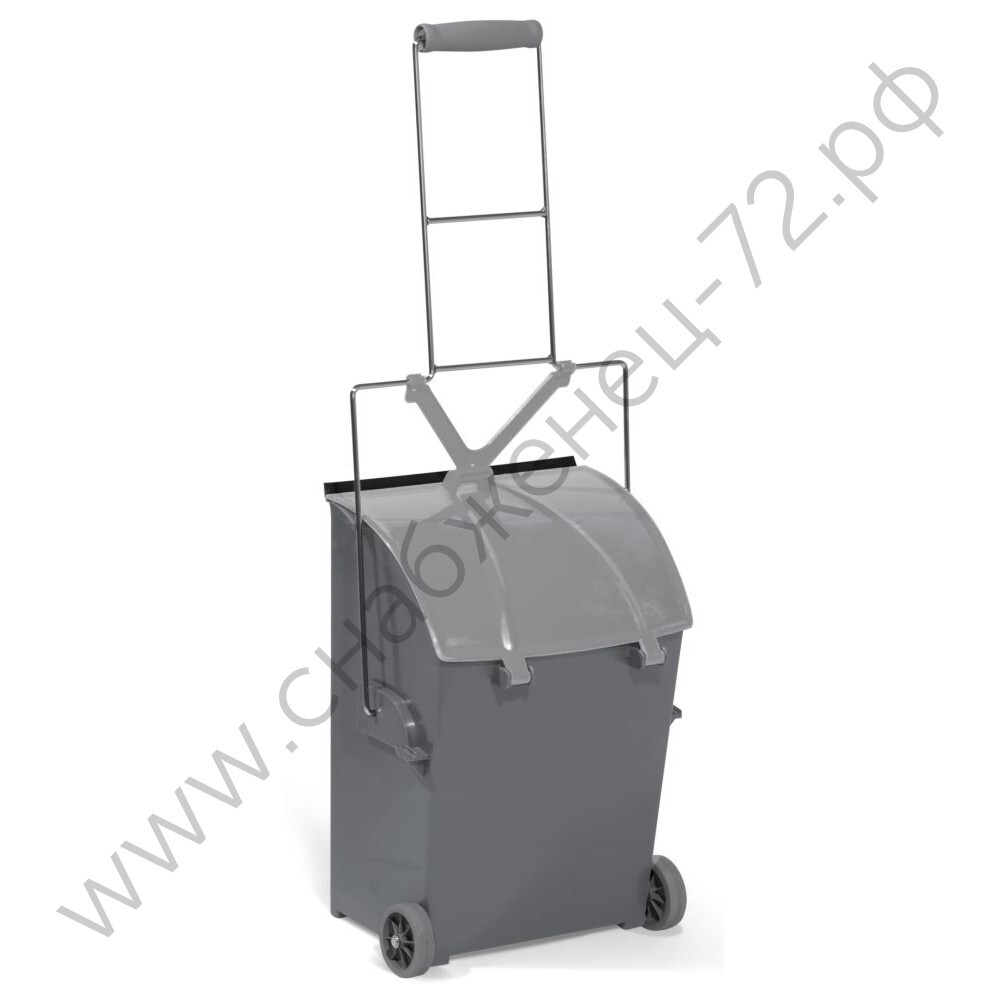 Совок Filmop для сбора мусора на колесах серый (15л)