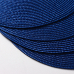 Набор салфеток сервировочных на стол «Лофт», 4 шт, д=38 см, цвет синий