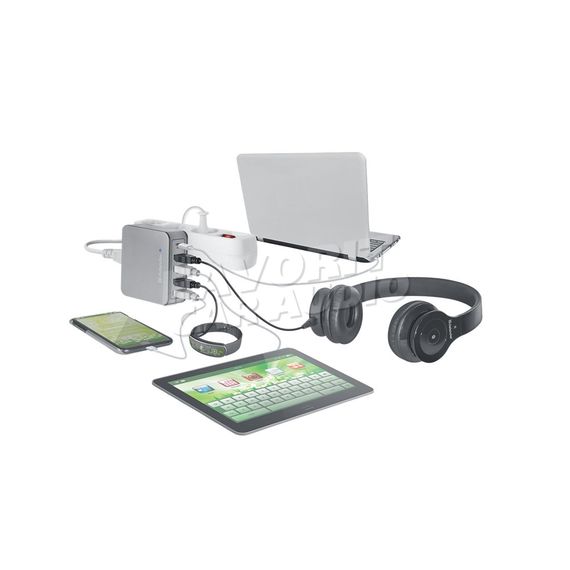 СЗУ 4 USB Defender UPA-50 8000mA металл кабель 0.8м серебряный