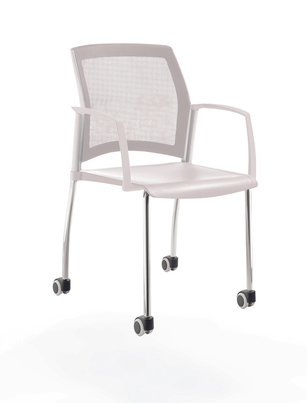 Rewind стул на 4 ногах и колесах со спинкой-сеткой