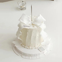 Лента тканевая (4 см*9,14 м) Нежная волна, Белый, 1 шт.