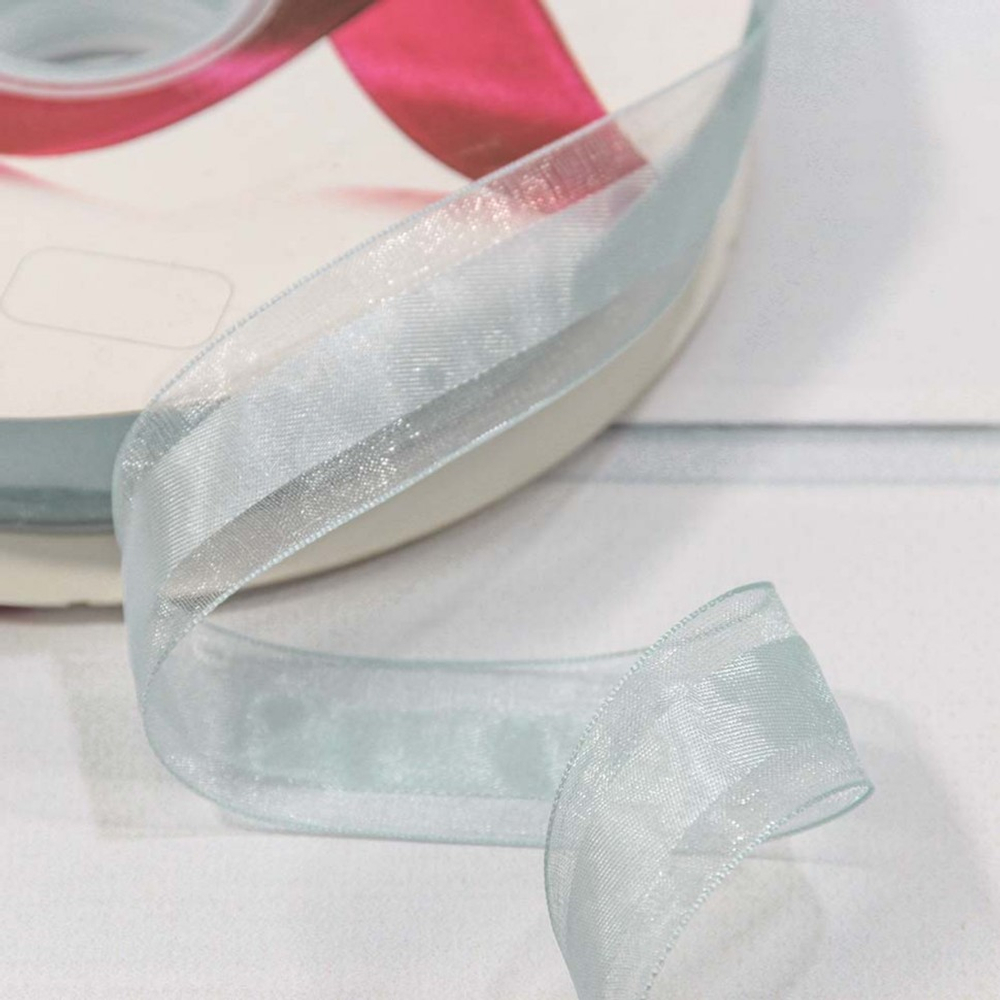 Лента Органза 2,5см х 110м (Голубой)